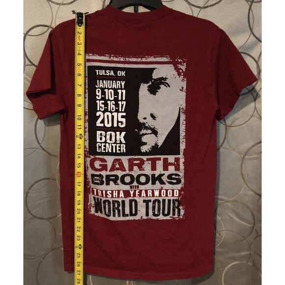 Garth Brooks Trisha Yearwood 2015 World Tour Tulsa Concert Small T-Shirt DS - Picture 6 of 7